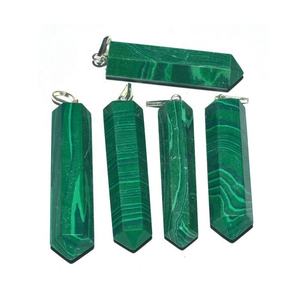 Colgantes de lápiz de malaquita sintética - Product Image 1