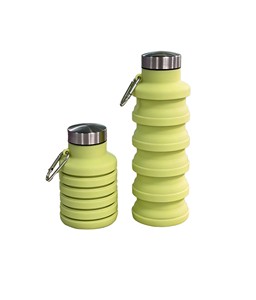 ขวดน้ำซิลิโคนขนาด 500 มล. พร้อมคาราบิเนอร์ ปลอดสาร BPA ขวดน้ำแบบขยายได้ พกพาสะดวก ขวดน้ำสำหรับเล่นกีฬา เดินทาง และตั้งแคมป์ - Product Image 4