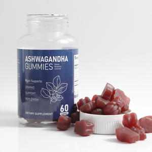 Gomitas de Ashwagandha Veganas Naturales para Aliviar el Estrés y Mejorar el Sueño, Marca Privada OEM ODM, Suplemento Dietético para Mujeres y Hombres - Product Image 2