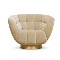 Fauteuil de luxe léger et rotatif pour une personne pour le salon fauteuil de loisirs pour le petit balcon familial