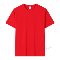 T-shirt col rond en coton et polyester 220g, toucher frais et anti-boulochage, respirant, résistant aux plis, été, unisexe