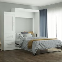 Lit mural Queen Murphy GIVANSSIE en chêne, mobilier de chambre moderne de luxe, avec système de levage facile, garantie de 3 ans, prix fabricant