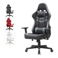 Chaise de jeu 1 pièce, livraison gratuite, inclinaison réglable, accoudoirs 3D, chaise de jeu ergonomique, noir et gris