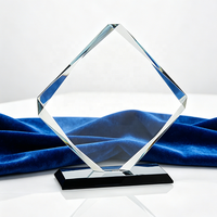 En gros Logo Personnalisé Mot Graver 3D Vierge Optique K9 Cristal Trophée Verre Plaque de Prix