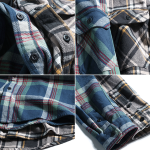Factory Custom 100% Cotton Long <strong>Flannel</strong> Jacket <strong>Women</strong> Wholesale Long Sleeve Plaid <strong>Flannel</strong> Casual <strong>Shirt</strong> Men <strong>Uk</strong> - Product Image 6
