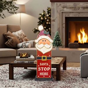 Décorations en bois personnalisables, Père Noël, utilisées pour la décoration de la maison, les fêtes, les vacances, Noël - Product Image 2