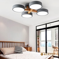 Lustre LED multi-têtes moderne best-seller avec télécommande gris blanc pour chambre à coucher salon et salle à manger chambres d'enfants