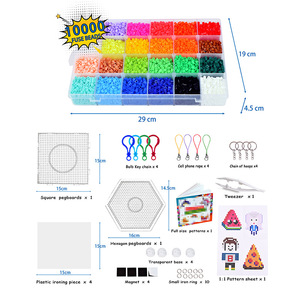 Vente en gros 5mm ensemble de perles Hama multicolores kit de jouets à repasser bricolage fabriqué en usine avec logo personnalisé jouets éducatifs - Product Image 2