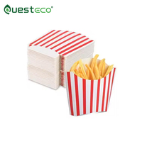 Boîte à frites personnalisée en carton blanc de qualité alimentaire, design efficace avec revêtement anti-graisse pour la restauration rapide à emporter