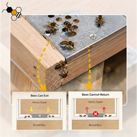 Nouvelle couvercle intérieur en bois pour ruche Langstroth, outil d'apiculture avec échappement unidirectionnel pour abeilles