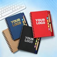 SY8654  Vente en gros de cahiers écologiques en kraft, papeterie mignonne, notes autocollantes, cahier personnalisé avec logo et stylo