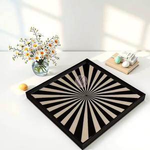 Bandeja de Madera Art Deco de Lujo para Decoración del Hogar con Detalles de Artesanía Fina y Estilo Moderno para Celebraciones de Diwali - Product Image 6