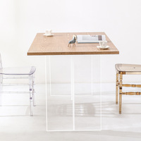 Moderner Luxuriöser Acryl-Schwebetisch Minimalistischer Esstisch für Kleine Haushalte Multifunktionaler Künstlerischer Tisch