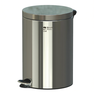 Pattumiera a Pedale 20 L Finitura Metallica per Cucina e Bagno - Product Image 2
