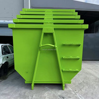 Conteneur à déchets en acier sur mesure avec système de levage par crochet, bac de recyclage pour le traitement des déchets, bac à ordures de construction