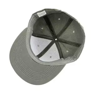 Boné de beisebol Snapback liso em branco com logotipo personalizado Boné de Hip Hop com aba plana ajustável