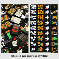 Jeu de tuiles de Mahjong américain en acrylique sur le thème d'Halloween, format portable, tuiles de jeu de Mahjong pour fête, logo personnalisé d'usine, OEM