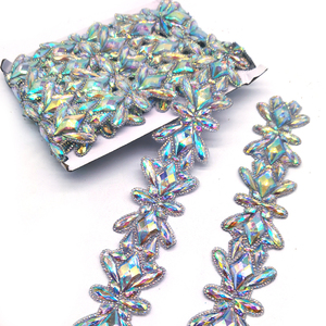 Tùy ChỉNh Nóng bán truyền cảm hứng cho thiết kế Rhinestone <span class=keywords><strong>TRIM</strong></span> sắt trên đính cắt tỉa cho notting đồi lễ hội mặc quần áo - Product Image 4