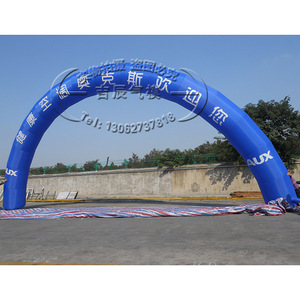 Custom Sewn <b>Large</b> <b>Inflatable</b> Arch Blue Water Resistant Outdoor Advertising Model 12 Ft Plus Electric Pump Powered - Product Image 1