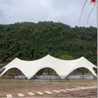 Tenda a baldacchino a tre cupole per matrimoni, tenda di lusso per banchetti all'aperto, tenda per eventi, tenda da montagna, tenda da campeggio