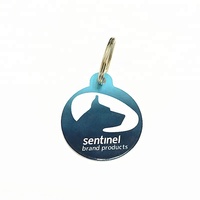 Plaque d'identification pour chien en métal vierge de forme ronde personnalisée, en aluminium, pour sublimation