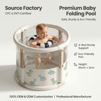 Piscine portable pour bébé avec parois latérales transparentes en PVC et structure pliable compacte pour le développement de marques privées