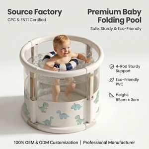 Piscina Pieghevole <span class=keywords><strong>per</strong></span> Neonati, <span class=keywords><strong>Vasca</strong></span> da Bagno in PVC Non Gonfiabile con Supporto a 4 Aste <span class=keywords><strong>per</strong></span> il Gioco in Acqua dei Bambini - Product Image 1