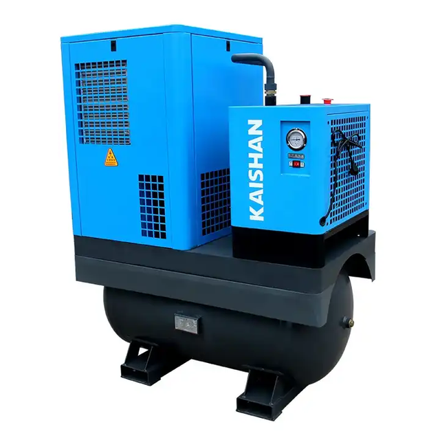 Kaishan 7.5kw All in One tank Mounted Screw air Compressor with Dryer BKX7.5