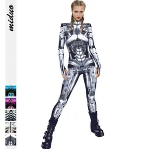 2023 Halloween lustige einteilige Overalls Cosplay Outfits Langarm Bodysuit Erwachsene Kostüme für Frauen