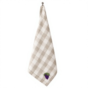 Serviette de cuisine en microfibre brodée sur mesure, chiffon à vaisselle à carreaux, séchage rapide, réutilisable, pour le nettoyage de la cuisine - Product Image 1