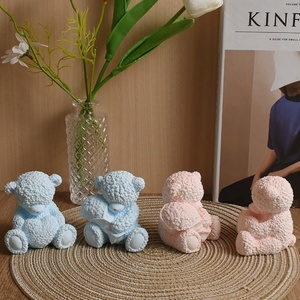 Valentine's Day Resin Mold <b>Cute</b> <b>Bear</b> Silicone Candle Mould for Home Decoration Scented Candle Molds - Product Image 2
