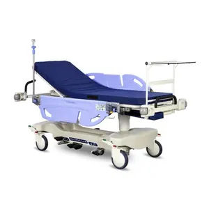 Многофункциональная портативная гидравлическая перевалочная кровать ручная Больничная тележка для переноса пациентов, носилки для экстренной транспортировки
