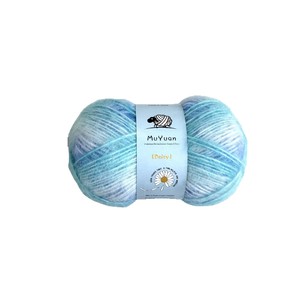 Trung bình dày <span class=keywords><strong>Chenille</strong></span> sợi tay dệt kim móc áo len mũ khăn bó hoa búp bê chăn chủ đề thiết lập phần dài nhuộm đám mây bánh - Product Image 5