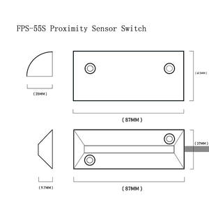 Sensor de Contacto Magnético Inteligente con Cable KOLAS FMC-55, Carcasa de Aleación de Aluminio, Detección de Posición de Puerta/Ventana, 0.5A/1A - Product Image 2