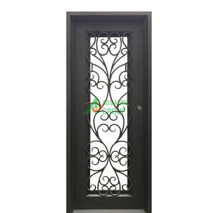 ADVANCE noir avant maison <span class=keywords><strong>entrée</strong></span> principale extérieur fer forgé double <span class=keywords><strong>porte</strong></span> modèles de portes en métal - Product Image 4