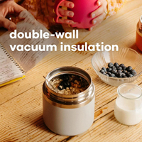Récipient isolé double couche en acier inoxydable de qualité alimentaire; boîte à lunch en acier inoxydable pour enfants