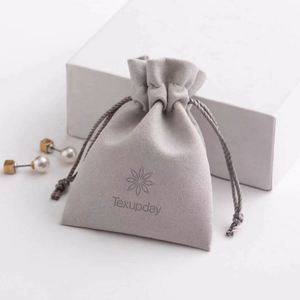 Bolsas de Regalo Plegables Reutilizables con Logotipo Impreso Personalizado, Bolsas de Tela de Lino, Algodón y Terciopelo con Cordón - Product Image 1