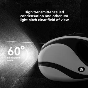 Новое поступление, 5 м, автоматический выдвижной поводок для собак со светодиодным светом, модный стиль, поводок для прогулок для домашних животных - Product Image 4