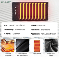 Lingvita Grande Couverture de Sauna Chauffante 180x190cm en Cuir PU Haute Puissance 1 Zone pour Enveloppement Corporel