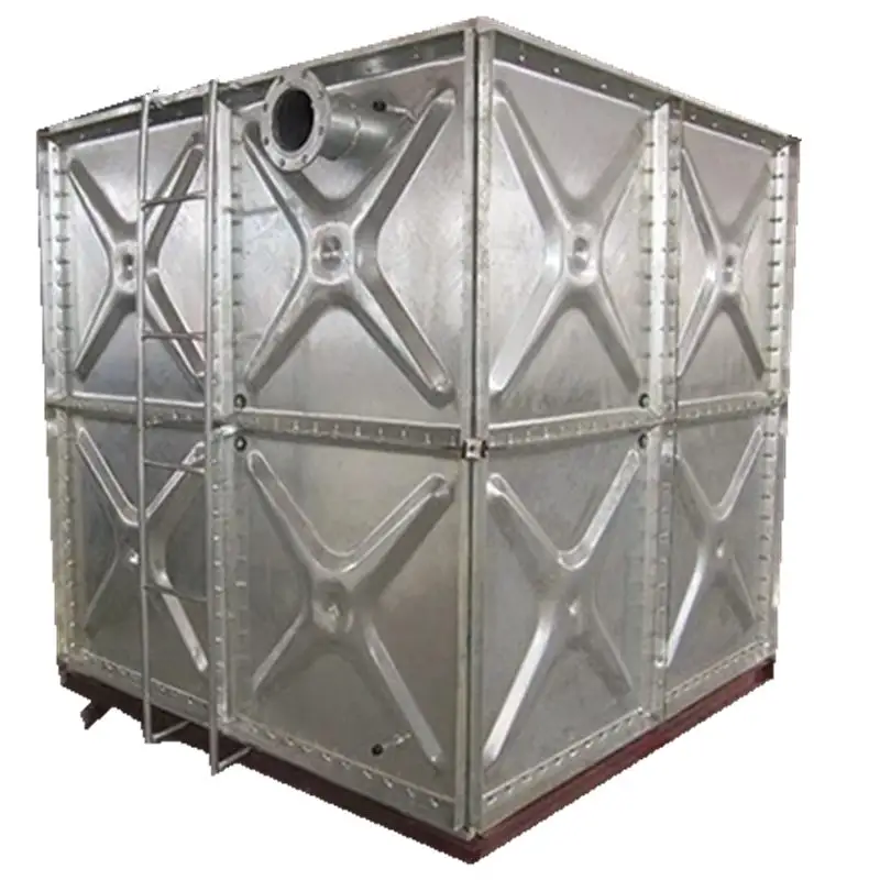 Réservoir d'eau HDG carré rectangulaire modulaire sectionnel de réservoir en acier galvanisé à chaud