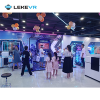LEKE VR Game Park Machine 9D VR Multijugador 4-6 Jugadores Realidad virtual Arcade Space Shooting Gaming Set Simulator