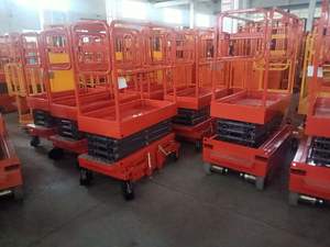 इलेक्ट्रिक कैंची लिफ्ट 3 से 14 मीटर की कामकाजी ऊंचाई मैनुअल पुश हवाई कार्य मंच के आसपास इलेक्ट्रिक कैंची लिफ्ट - Product Image 6