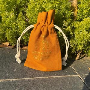 Small Size Organic Cotton GOTS Certified <b>Drawstring</b> <b>Bag</b> Rope Recyclable Storage Pocket Customizable Logo Factory Candle Craft - Product Image 1