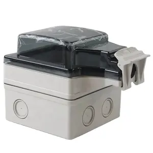 Single Empty Industrial waterproof Box Switched Socket 1Gang Waterproof Socket