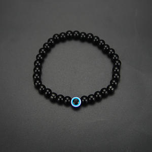 Bracciale occhio di diavolo europeo e americano 6mm occhio di tigre pietra mappa di pietra uomo e donna marea male occhi azzurri braccialetto di perline - Product Image 4