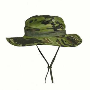 Summer Sun UV Protecting Wide Brim Safari Hats Bucket Boonie Hats Camo Mesh Fishing Hat - Product Image 2