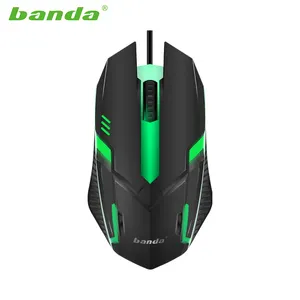 wholesale cheap hot sell model 7 colors led light ABS materials 3D wired gaming gamer mouse