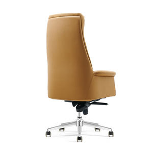 Silla de Oficina Ejecutiva de Cuero Genuino, Giratoria, Reclinable, con Función de Masaje, Silla de Cuero para Restaurante - Product Image 3