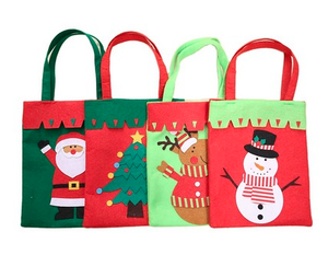 Venta caliente de la venta directa de fábrica logotipo personalizado decoración de Navidad bolsa de dulces fieltro bolsa de regalo de Navidad - Product Image 1