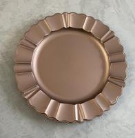 Sous-assiette ronde en plastique, multicolore, réutilisable, pour mariage et fête